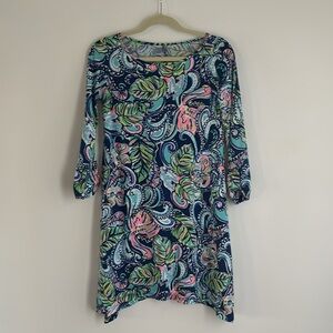 Lilly Pulitzer Edna Dress in Hanging with Fronds Size XXS EUC
